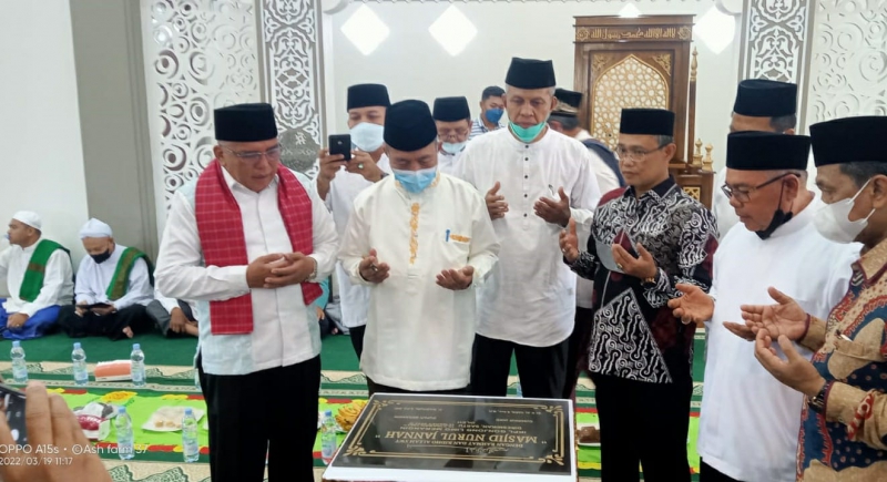 Mashuri: Mari Bersama Memakmurkan Masjid, Bupati Merangin Resmikan Masjid Nurul Jannah