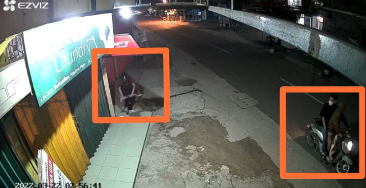 Parah !!! 3 Bujang Buntu Maling Meteran PDAM di Karya Maju Kota Jambi Terekam CCTV