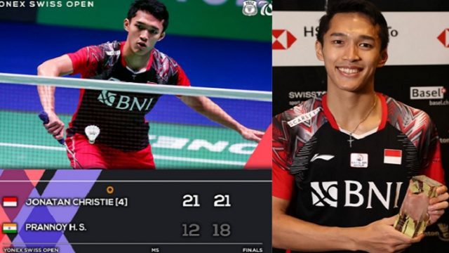 Tundukkan Wakil India, Jonatan Christie  Juara Swiss Open 2022