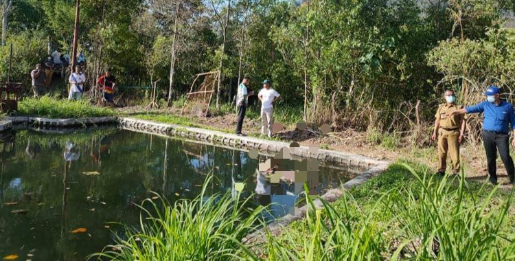 Warga Temukan Mayat Dengan Kondisi Tali dan Batu Diikat Keleher