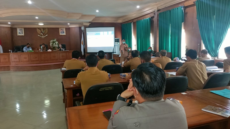 Sekda Tanjabtim Pimpin Rakor Penanganan Covid-19