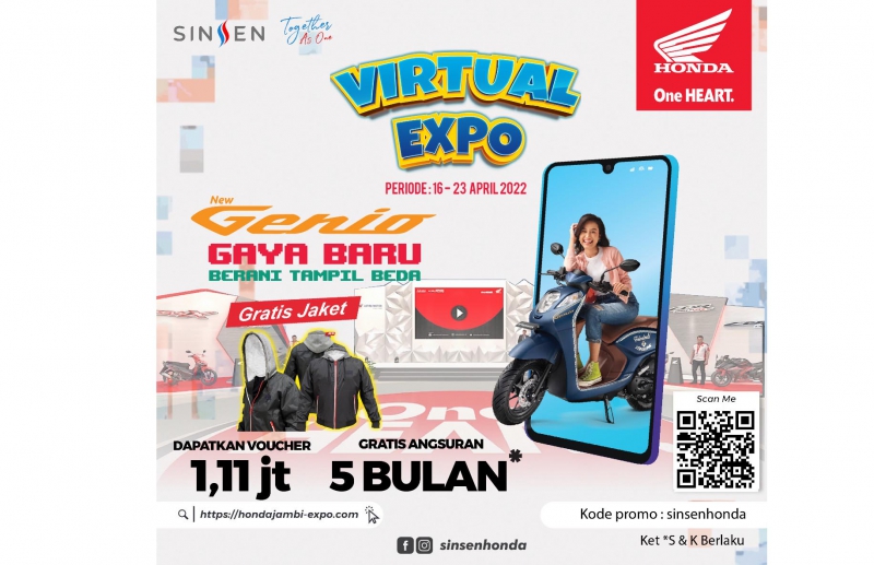 Virtual Expo Honda Genio, Sinsen Tawarkan Kemudahan Memiliki Sepeda Motor