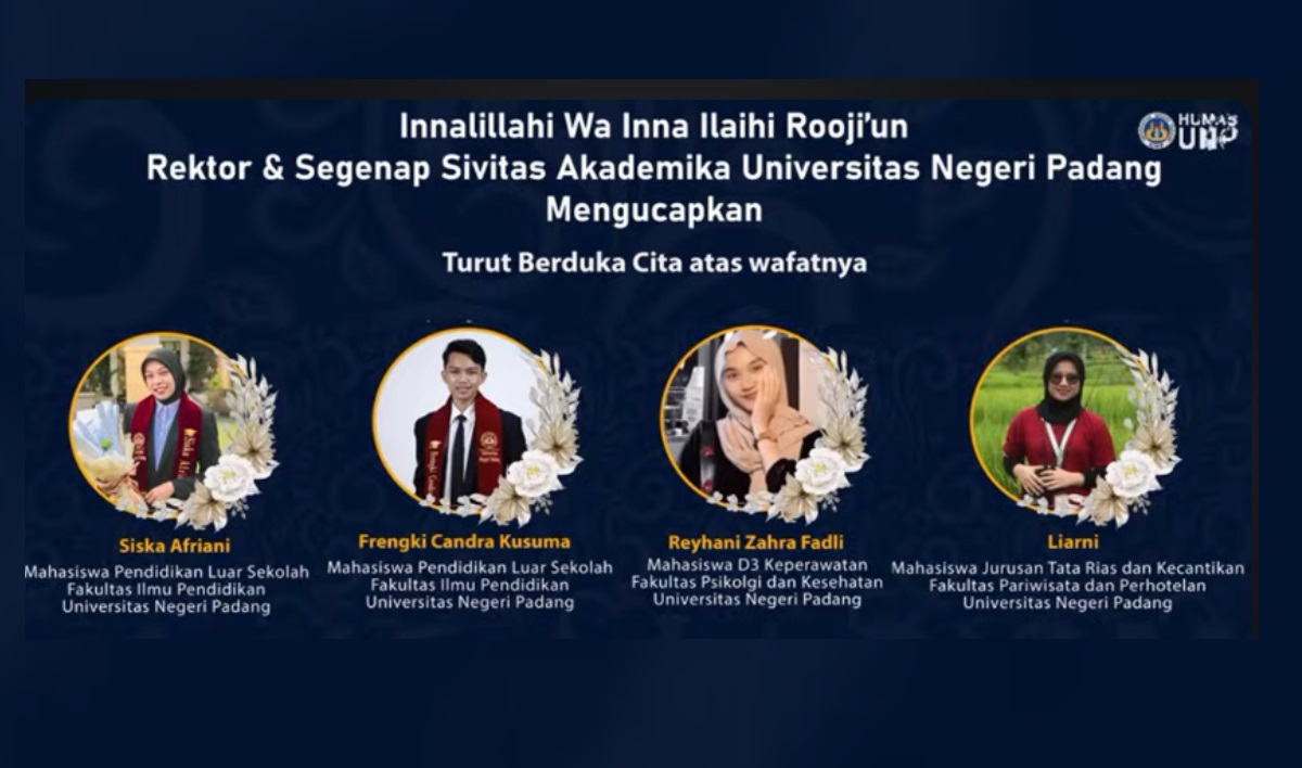 UNP Kehilangan 4 Mahasiswa dan 2 Alumni, Santunan BKSDA Rp104 Juta