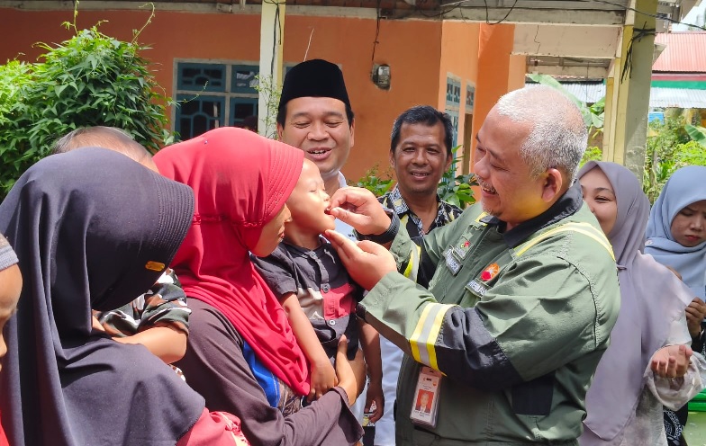 Terima Bantuan Penurunan Stunting Berupa Pangan Sehat dari PertoChina, Kades Terjun Gajah Ucapkan Terimakasih