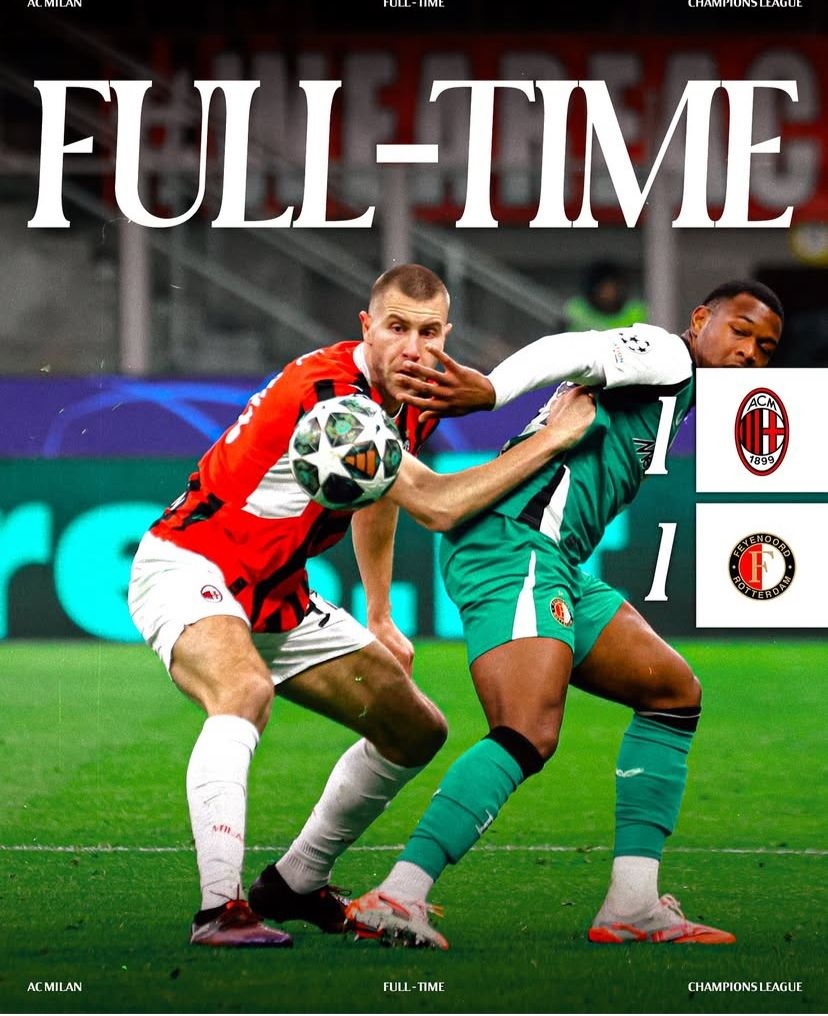 Kalah Agregat 2-1 dari Feyenoord, AC Milan Tersingkir