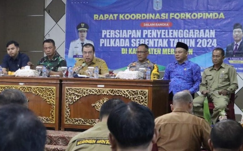 H Mukti Minta Tingkatkan Partisipasi Masyarakat, Pemkab Merangin Gelar Rapat Persiapan Pilkada Serentak 2024