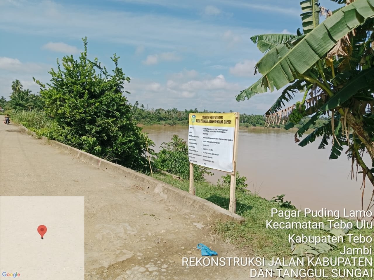 Sempat Disorot, Proyek Rehabilitasi Tanggul Sungai dan Jalan di Pagar Puding Tetap Dilanjutkan
