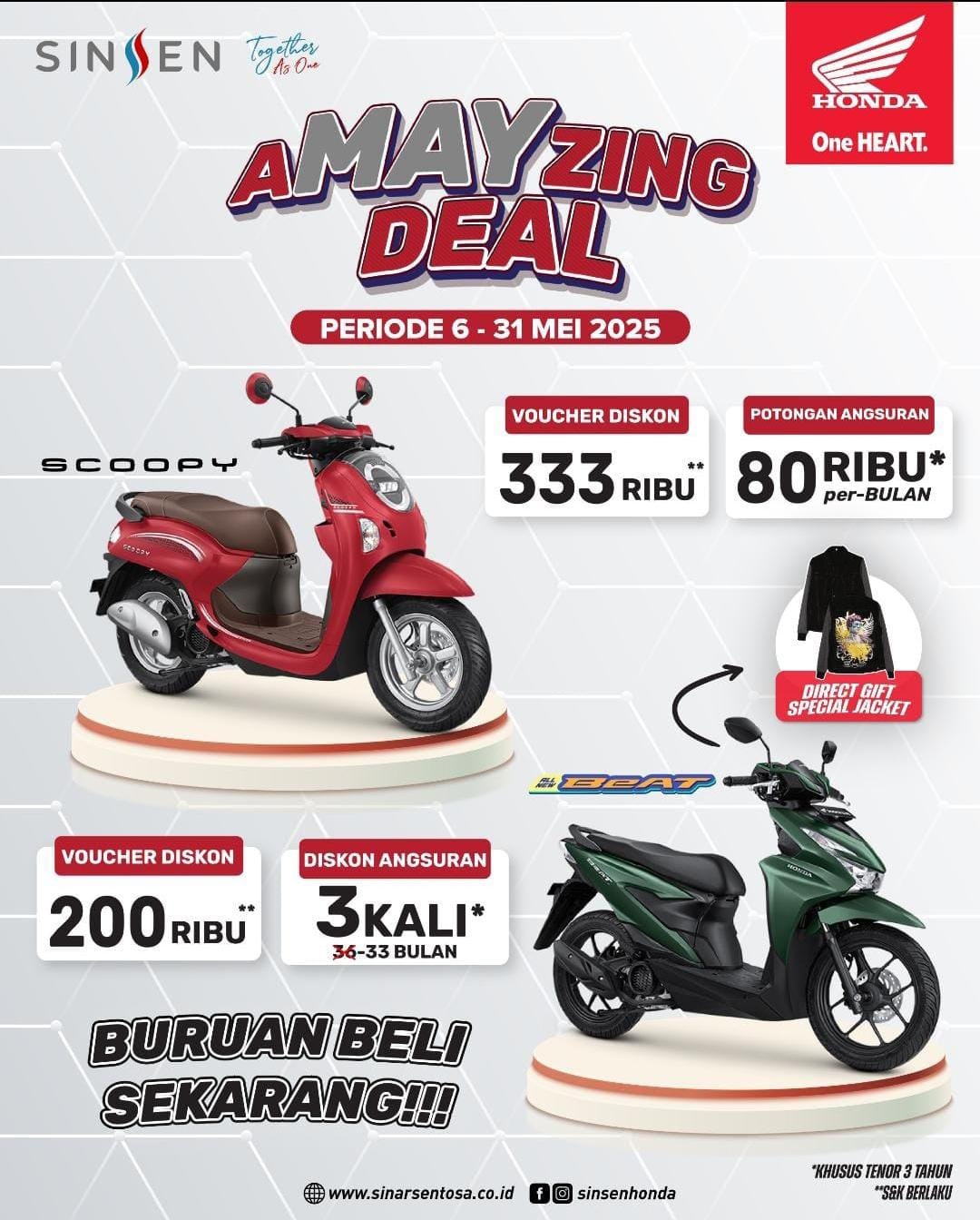 aMAYzing Deal, Program Spesial untuk Kamu yang Naksir Honda Scoopy dan Honda BeAT