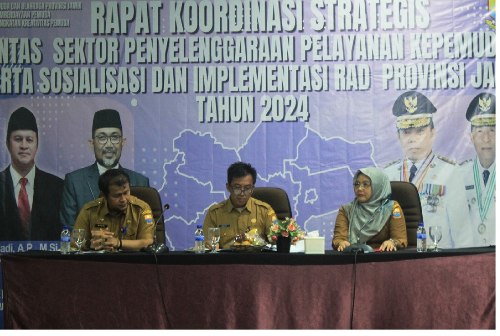 Rakor Strategis Lintas Sektor Penyelenggaraan Pelayanan Kepemudaan Dispora Provinsi Jambi