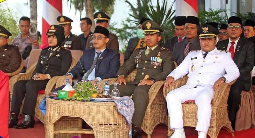 Upacara Penurunan Bendera Peringatan HUT RI ke 77 Sukses, Dandim 0419/Tanjab Jadi Irup