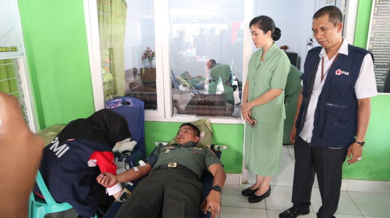 PMI Bungo Dampingi Kegiatan Donor Darah Kodim 0416/Bute