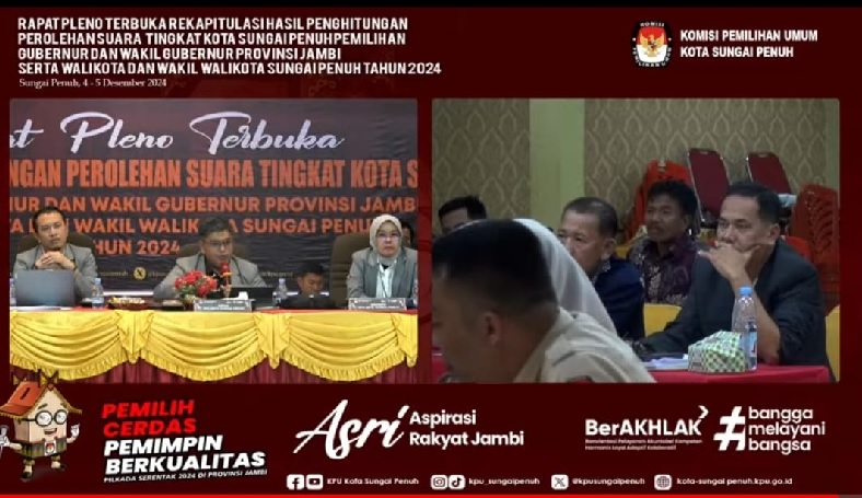 Hasil Rapat Pleno KPU Sungai Penuh, Alfin-Azhar Raih Suara Tertinggi