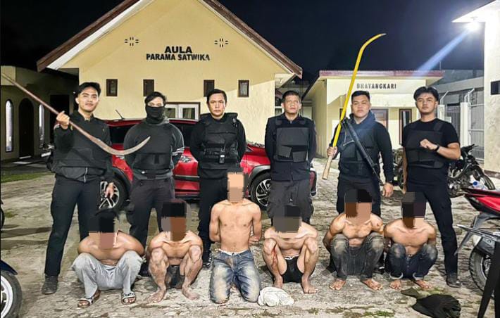 Hendak Saling Serang, Polisi Amankan 5 Pemuda dan 12 Unit Motor 