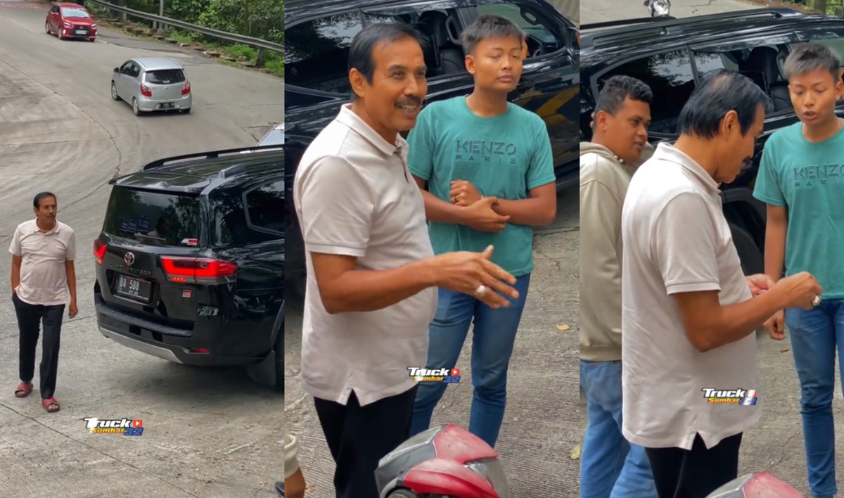 Netizen Sorot Adab 'Sultan' Dharmasraya Naik Land Cruiser Beri THR di Sitinjau Lauik
