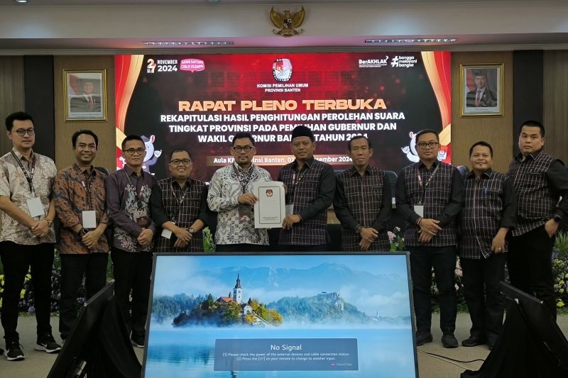 Rekapitulasi KPU Banten, Duet Andra Soni-Dimyati  Unggul dengan Meraih 3.102.501 Suara