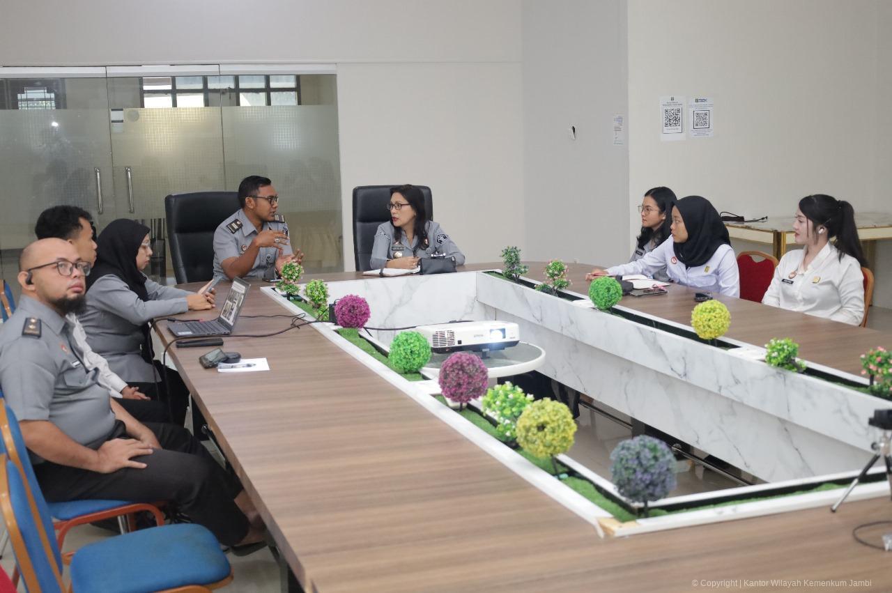 Dukung Terwujudnya Pengelolaan KI Yang Terukur,Kanwil Kemenkum Jambi Ikuti Sosialisasi Pengukuran Maturitas KI