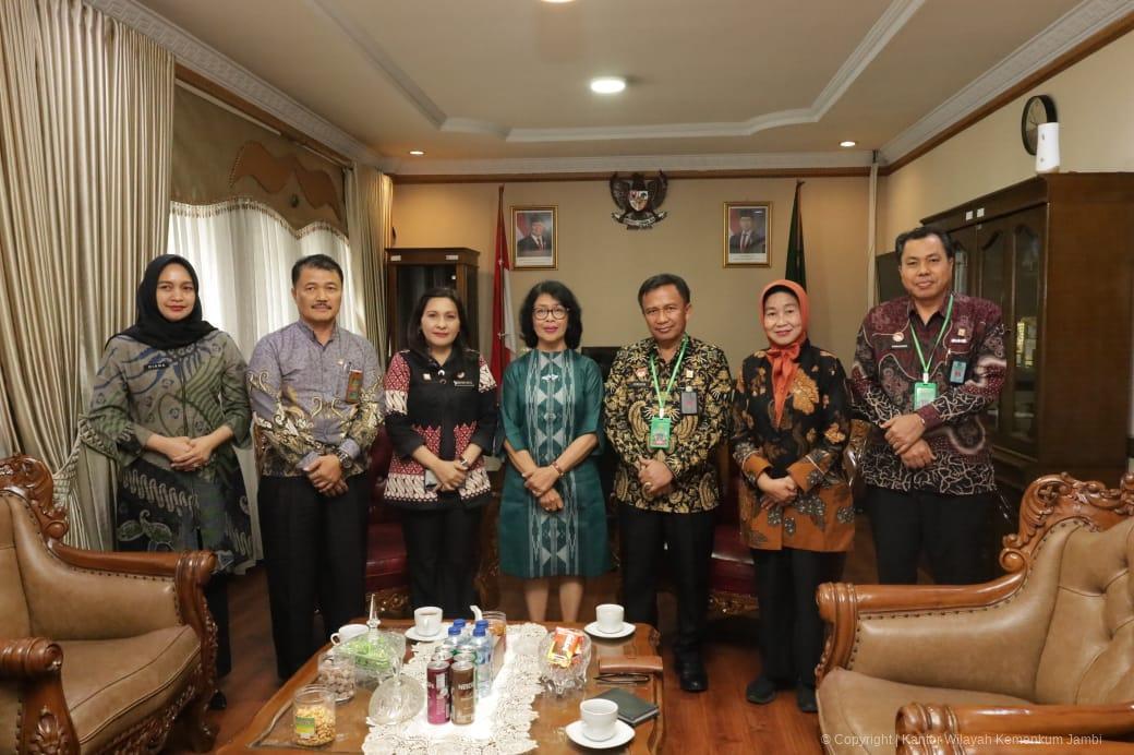 Kakanwil Kemenkum Jambi Silaturahmi ke Pengadilan Tinggi dan Kejaksaan Tinggi Jambi