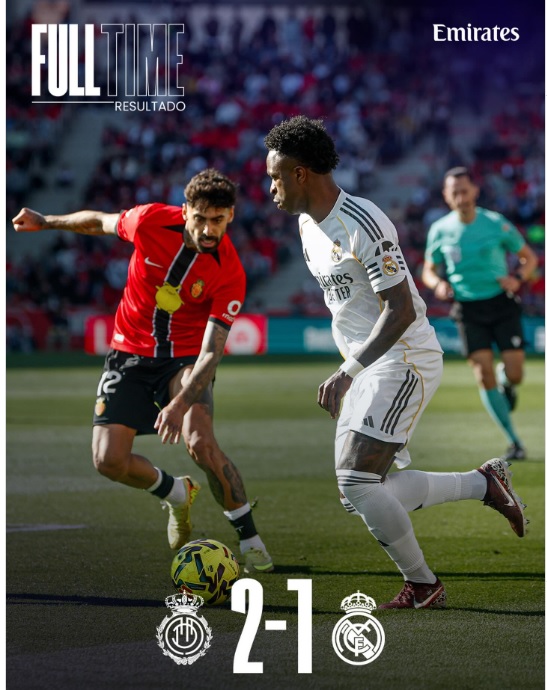 Ditaklukkan Real Mallorca 2-1, Real Madrid Makin Tertinggal dari Barcelona