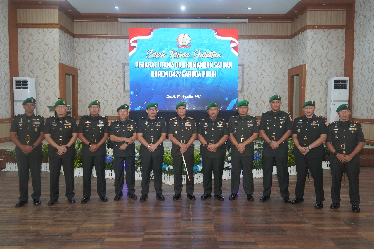Danrem 042/Gapu Pimpin Sertijab Pejabat Utama dan Komandan Satuan: Wujudkan Kinerja Lebih Optimal