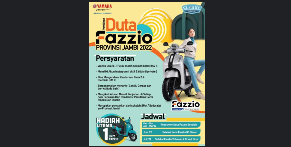 Lolos ke Grand Final, Ini Dia Nama 15 Finalis Duta Fazzio Provinsi Jambi Tahun 2022