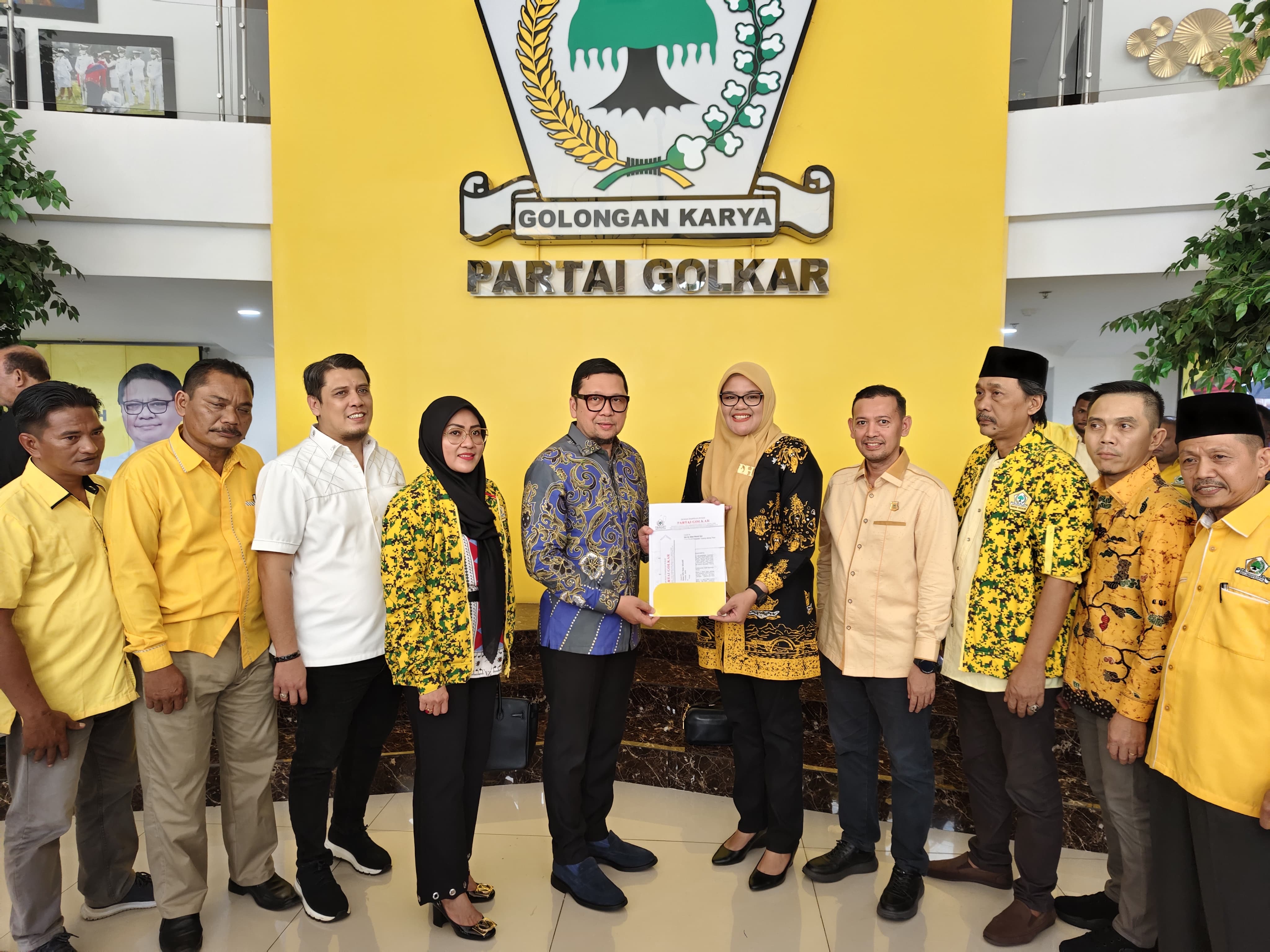 BREAKING NEWS: Dillah Hich-Muslimin Tanja Resmi Diusung Golkar di Pilkada Tanjabtim