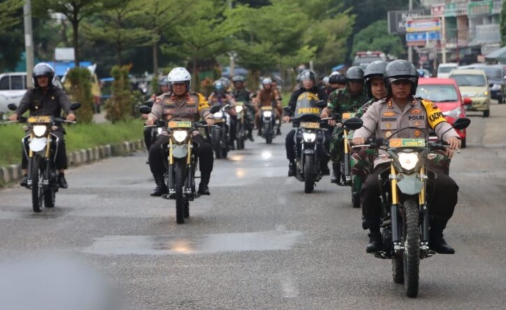  Bupati Bungo Bersama Forkopimda Berpatroli Skala Besar