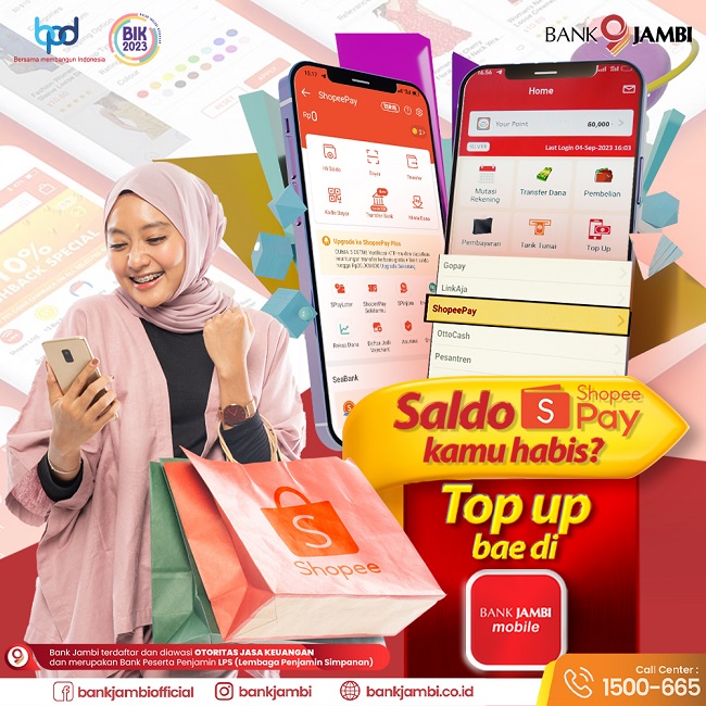 Saldo S-Pay Habis, Top Up Melalui Bank Jambi Mobile 