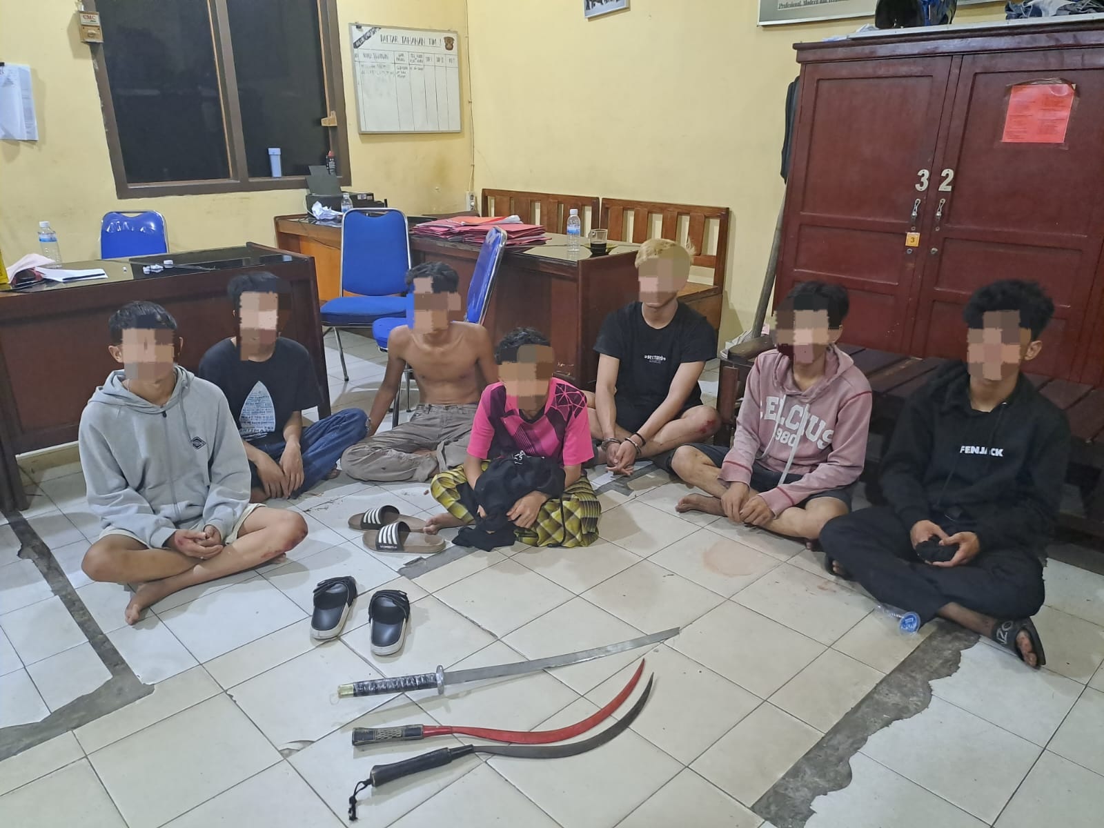 Sedang Tawuran, Tujuh Pemuda Dibekuk Polisi 