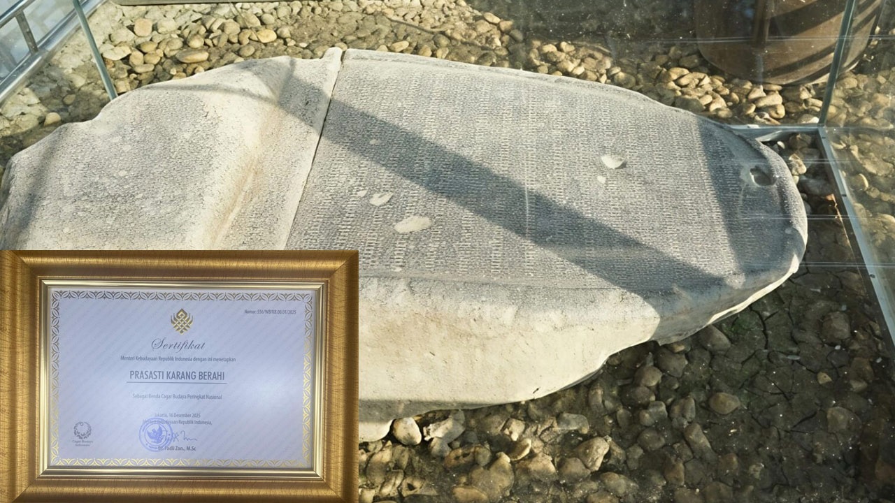 Prasasti Karang Berahi-Merangin Ditetapkan Jadi Cagar Budaya Nasional sebagai Peninggalan Kerajaan Sriwijaya