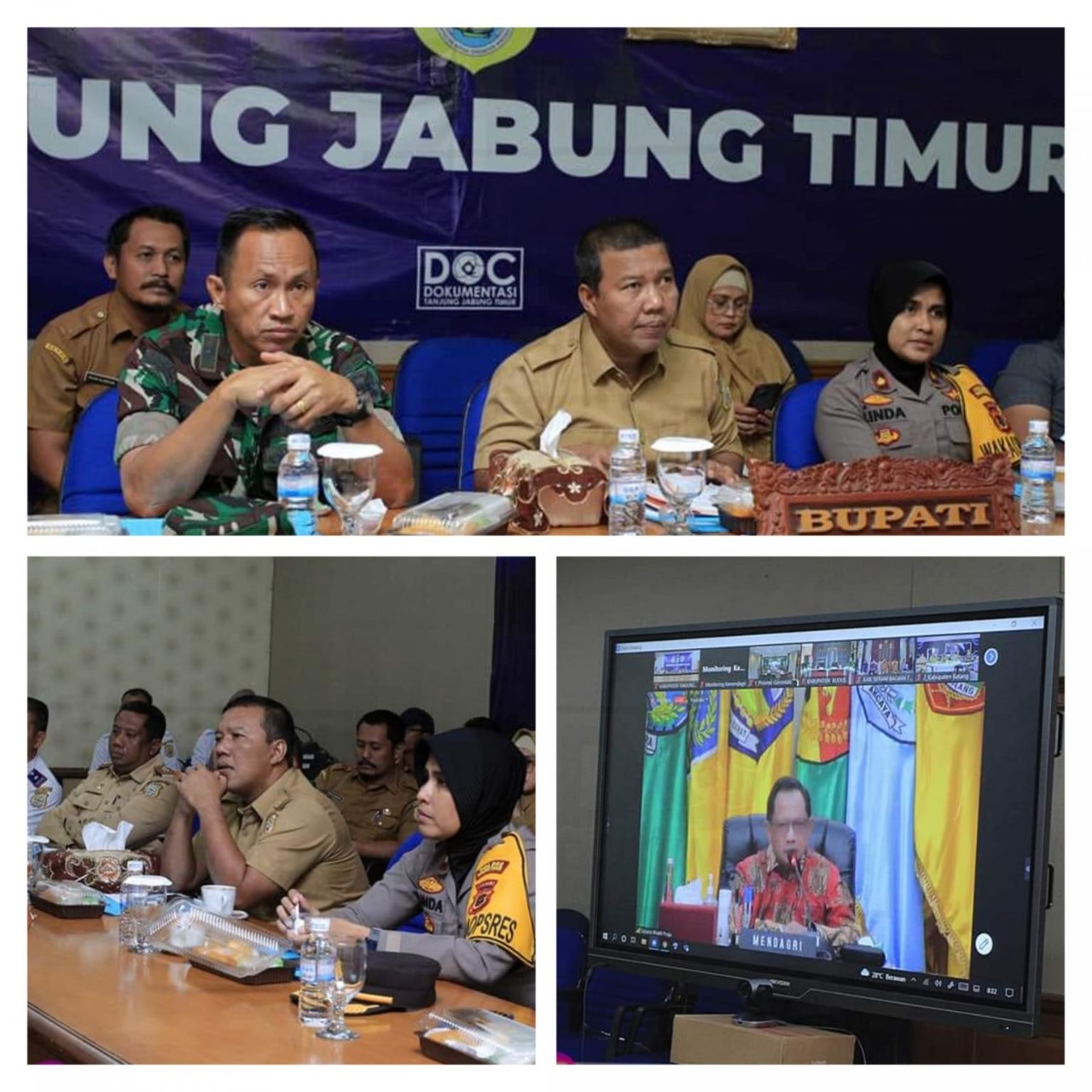 Bupati Tanjabtim Rakor Pengendalian Inflasi Daerah Tahun 2022 Melalui Zoom Meeting