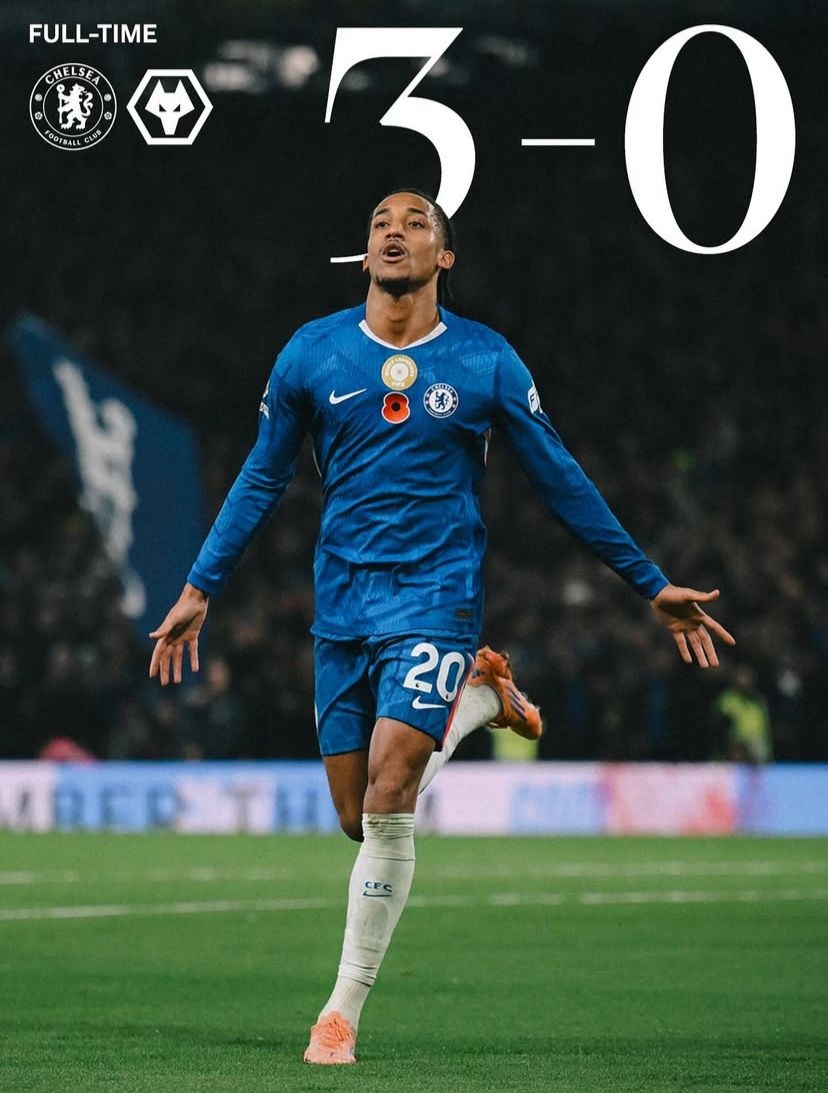 Hajar Wolves 3-0, Hajar Wolves 3-0, Chelsea Langsung Tembus Posisi Kedua Klasemen Sementara