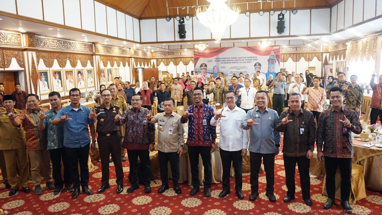 Kakanwil Kemenkum Jambi Hadiri Deklarasi Anti Investasi Bodong da Rapat Koordinasi Satgas PASTI Provinsi Jambi