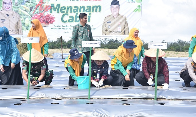 Upaya Pengendalian Inflasi, Pj Wali Kota Jambi Gerakan Ayo Menanam