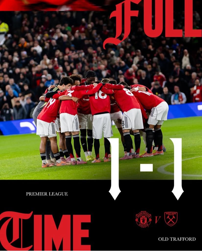 Sempat Unggul, Manchester United Diimbangi West Ham 1-1