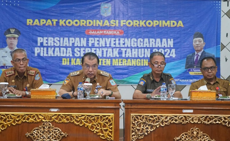 Pj Bupati Merangin Pimpin Rapat Persiapan Pilkada Serentak 2024