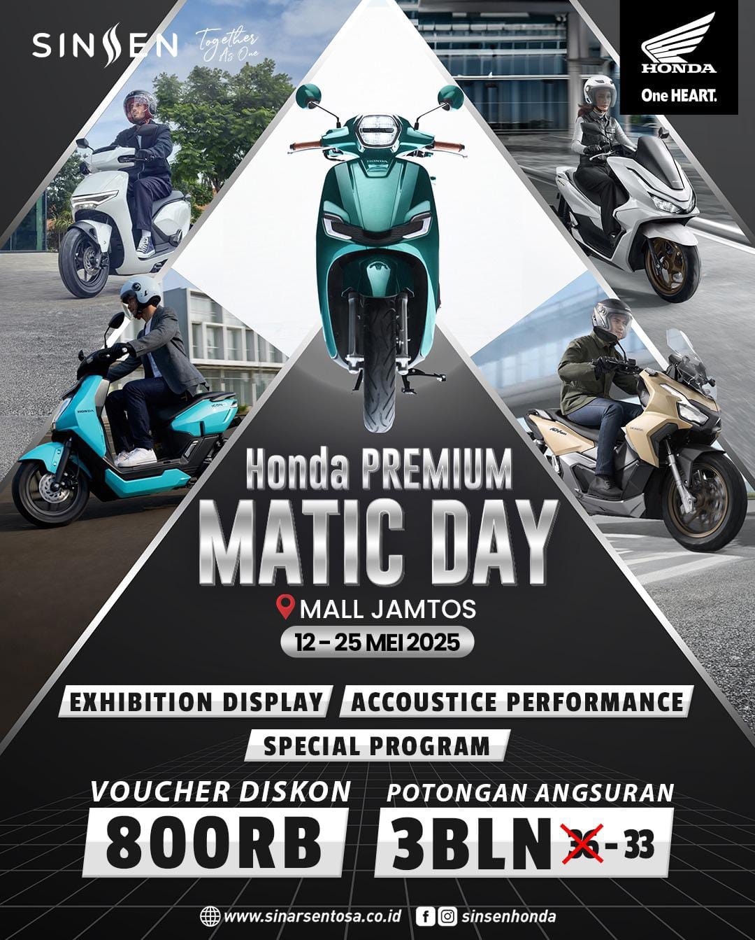 Honda Premium Matic Day Hadir di Jamtos, Dapatkan Diskon Hingga Rp 800 Ribu