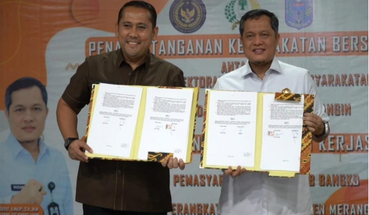 Bupati H M Syukur dengan Kanwil Ditjenpas Jambi Teken MoU