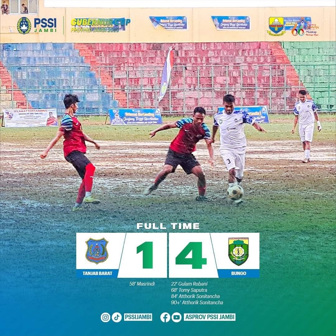 Bantai Tanjabbar 4-1, Bungo Lolos ke Semifinal Sebagai Juara Grup