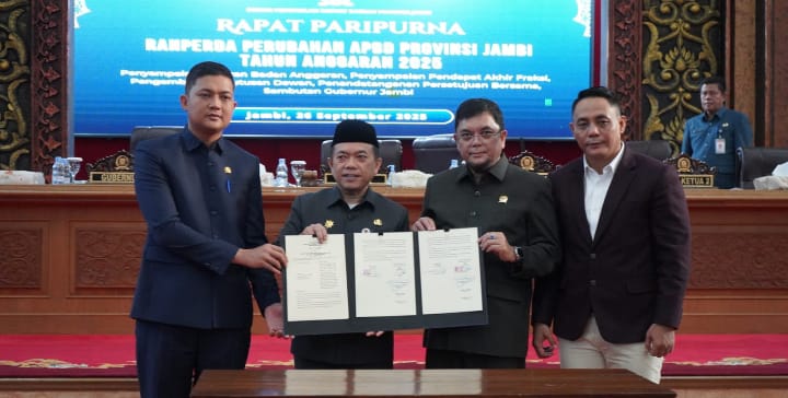 APBDP Disahkan, DPRD Jambi Minta Kedepankan Kualitas Pekerjaan
