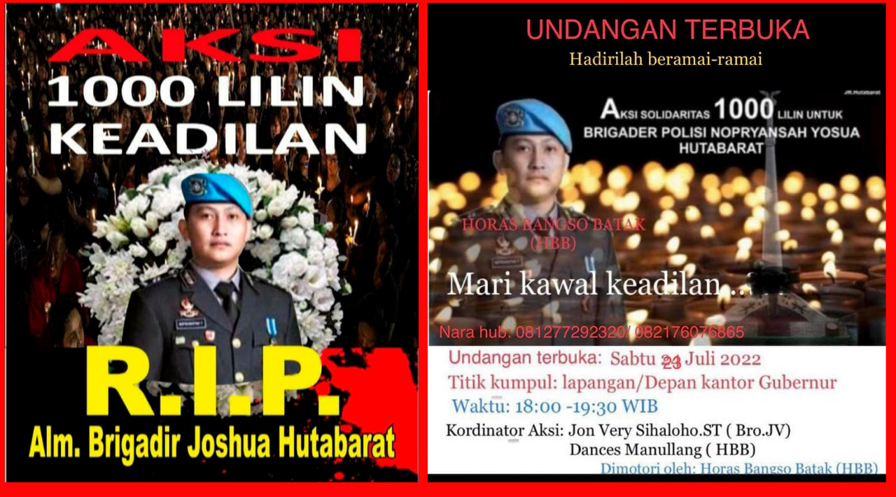 Aksi Solidaritas 1.000 Lilin untuk Mendiang Brigadir J Digelar Besok Malam