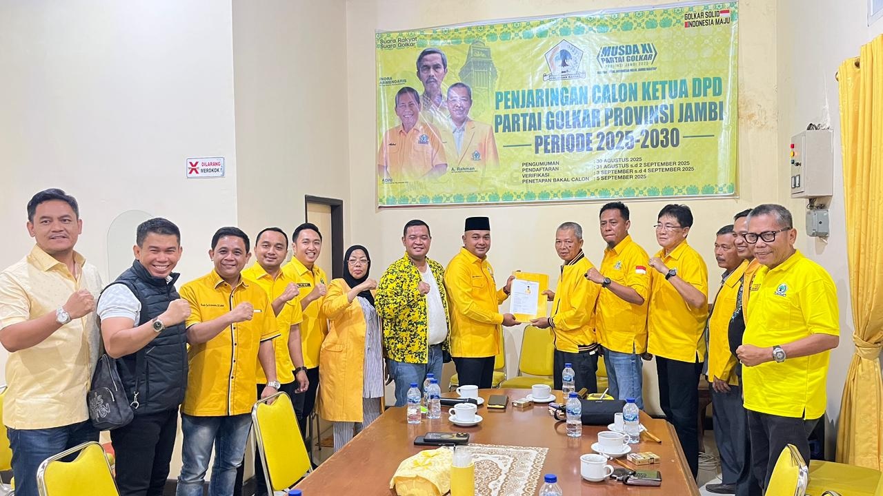 Kantongi 15 Suara, Agus Rubiyanto Resmi Mendaftar Sebagai Calon Ketua Golkar Jambi