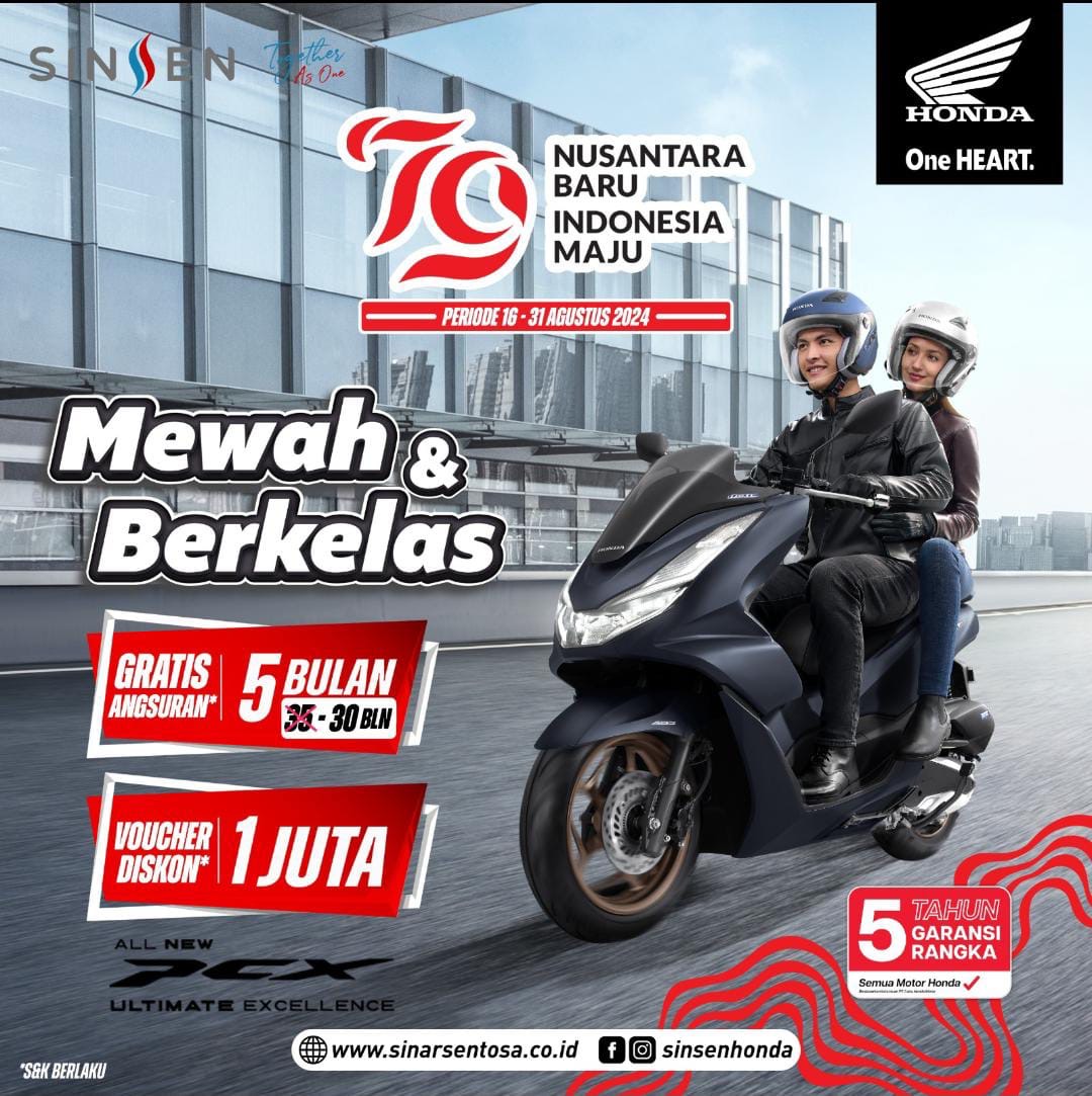 Beli Honda PCX dan Honda Scoopy, Dapatkan Potongan Angsuran Sekarang Juga