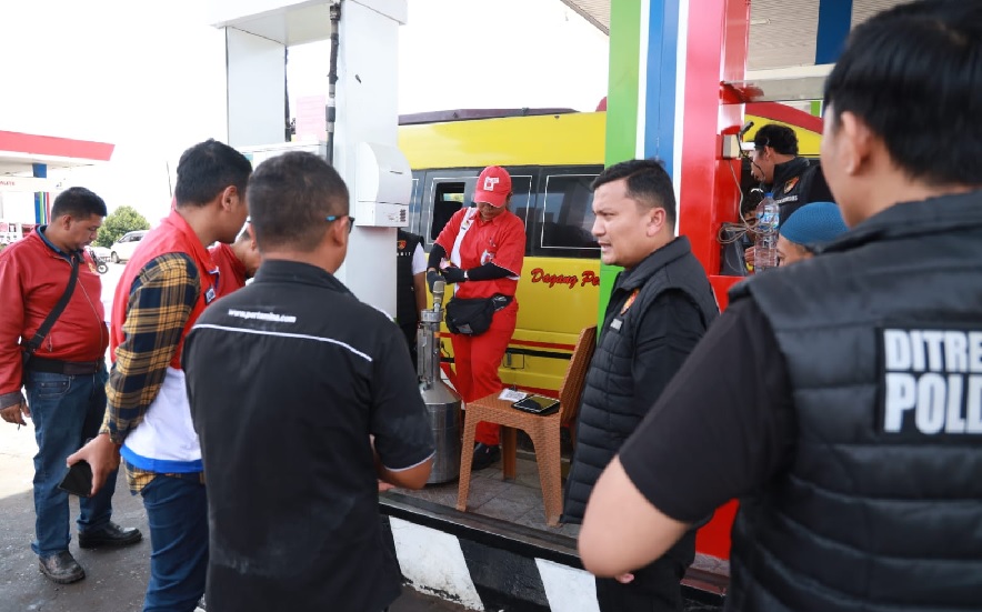 Jelang Arus Mudik, Polda Jambi sidak SPBU di Kota Jambi 