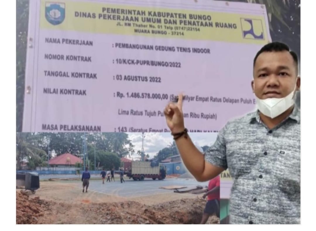 Soal Proyek Lapangan Tenis Indoor Senilai Rp 1,4 M, Dinas PUPR : Itu Usulan PELTI Bungo