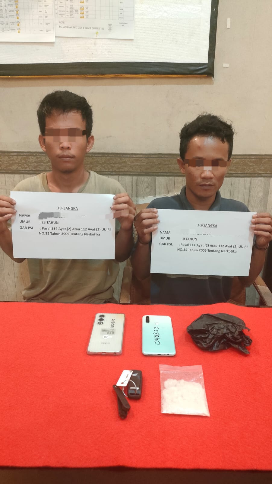 Di Upah 500 Ribu, Dua Kurir Sabu Diringkus Polisi 