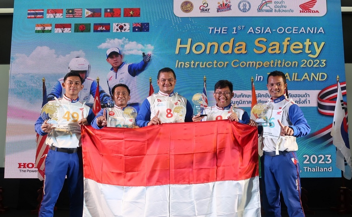 Instruktur AHM Ukir Prestasi di Kompetisi Safety Riding Asia & Oceania   
