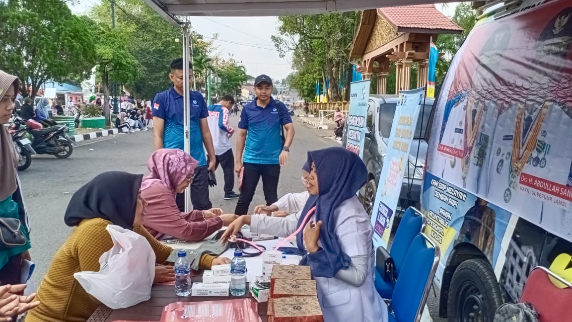 Jasa Raharja Muara Bungo Gelar Pemeriksaan Kesehatan Gratis untuk Pengemudi / awak Bus dan Masyarakat