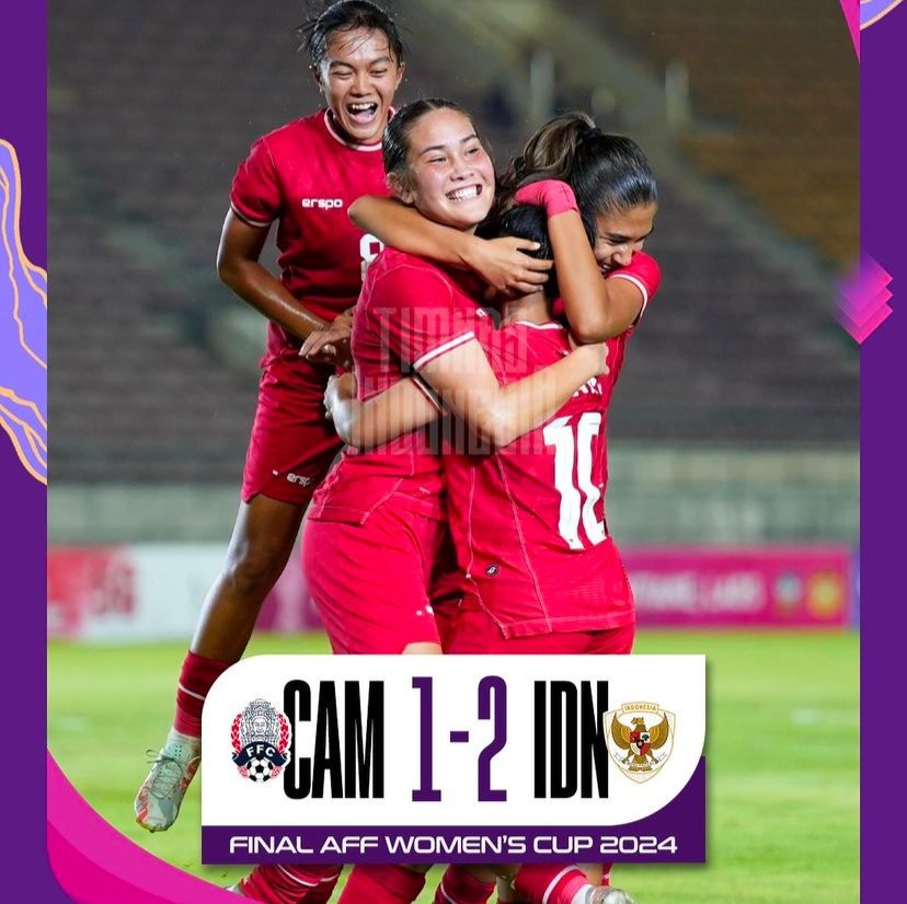 Final Piala AFF Putri 2024, Babak Pertama Timnas Putri Indonesia Ungguli Kamboja 2-1