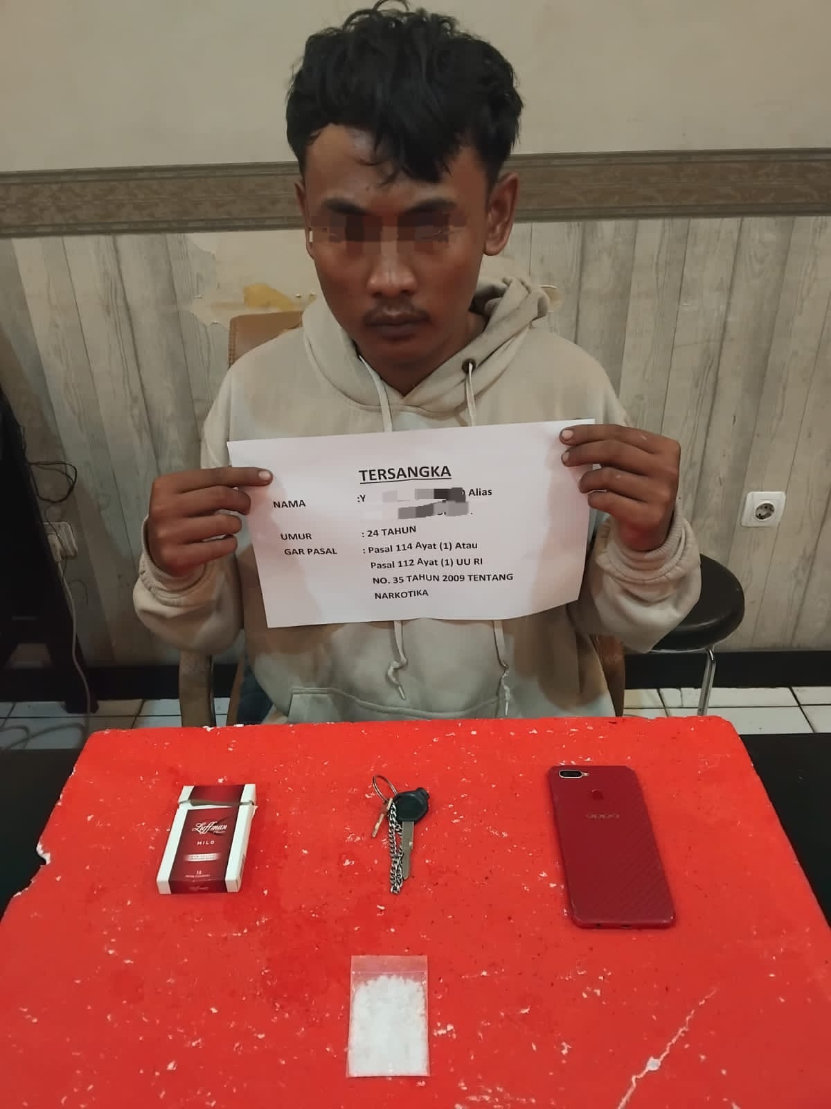 Pengedar Sabu Dibekuk Satresnarkoba Saat Nongkrong di Bengkel