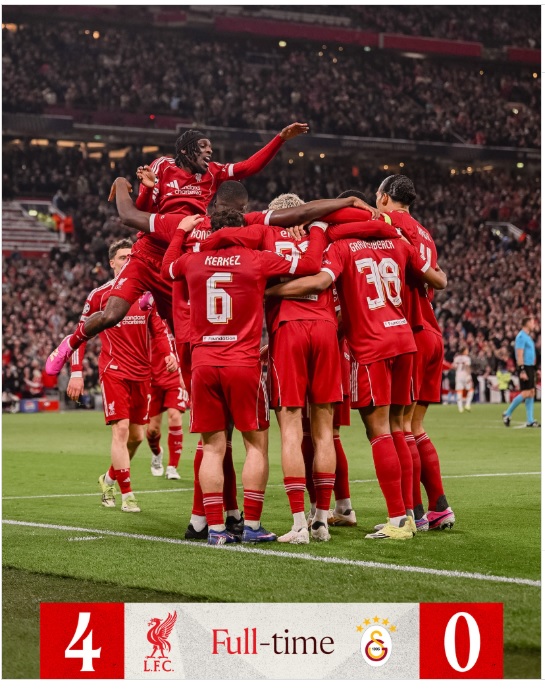 Sikat Galatasaray 4-0, Liverpool Melenggang ke Babak Perempat Final